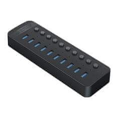 Orico Zvezdišče CT2U3-10AB z 10 stikali USB-A - črno