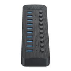 Orico Zvezdišče CT2U3-10AB z 10 stikali USB-A - črno