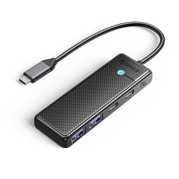 Orico Hub PAPW2AC-C3, razdelilnik USB-C na USB-A in USB-C – črn