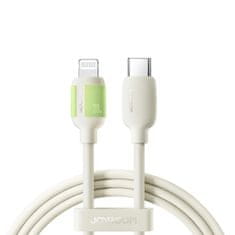 Joyroom Kabel USB-C – iPhone Lightning s fluorescenčnim koncem, 2 m, 30 W – bež