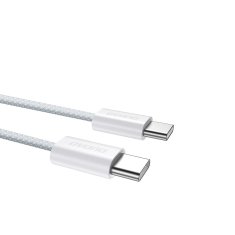 DUDAO Trpežen kabel UCB-C PD 60 W, opleten z ogljikovimi vlakni, dolžine 2 m, svetlo modre barve