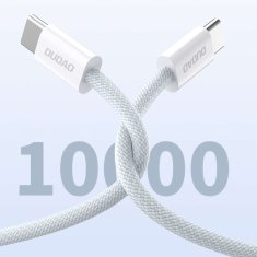 DUDAO Trpežen kabel UCB-C PD 60 W, opleten z ogljikovimi vlakni, dolžine 2 m, svetlo modre barve