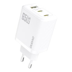 DUDAO Stenski polnilnik A29 GaN USB-C USB-A 65W - bel
