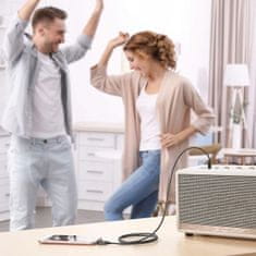 DUDAO Stereo AUX kabel z mini jack priključkom 3,5 mm, dolžina 1 m – črn