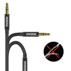 DUDAO Stereo AUX kabel z mini jack priključkom 3,5 mm, dolžina 1 m – črn