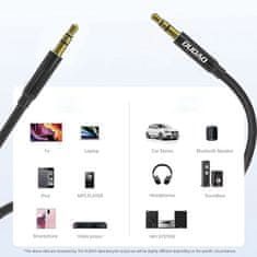 DUDAO Stereo AUX kabel z mini jack priključkom 3,5 mm, dolžina 1 m – črn