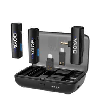 Boya Komplet brezžičnih mikrofonov s torbico 1000 mAh, 2,4 GHz, USB-C