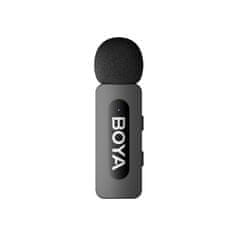 Boya Brezžični mikrofon s sponko 120dB 2,4GHz USB-C - črne barve