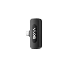 Boya 120dB 2,4GHz brezžični mikrofon s sponko za iPhone Lightning - črne barve
