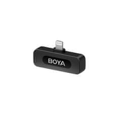 Boya 120dB 2,4GHz brezžični mikrofon s sponko za iPhone Lightning - črne barve