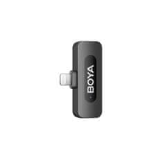Boya 120dB 2,4GHz brezžični mikrofon s sponko za iPhone Lightning - črne barve