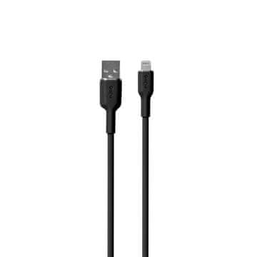 Puro Silikonski kabel USB-A – iPhone Lightning, 1,5 m – črn
