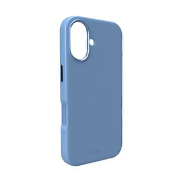Puro Ohišje z aluminijastimi gumbi za iPhone 17 Icon Mag Pro Liquid Silicone MagSafe – modro