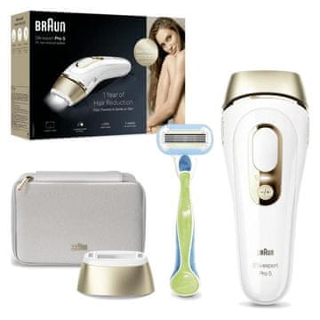 BRAUN Silk-expert Pro 5 PL 5234 IPL epilator bela in srebrna