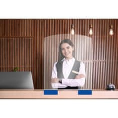 Hendi Zaščitna pregrada iz pleksi stekla za recepcijske pulte, 850 x 700 mm