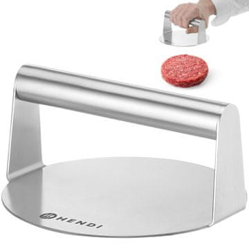 Hendi Ročna stiskalnica za oblikovanje burgerjev STAL, premer 160 x 78 mm