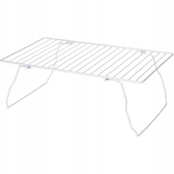 Koopman Kuhinjski organizator, zložljiva kovinska polica, srebrn, 37x13,5 cm, 1 kos.