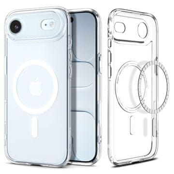 Spigen Zaščitni etui za iPhone 17 Air Ultra Hybrid MagSafe – prosojno-bel