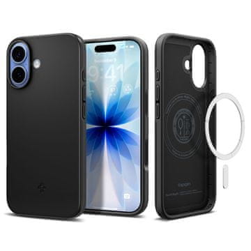 Spigen Ohišje za iPhone 17 Thin Fit MagSafe – črno