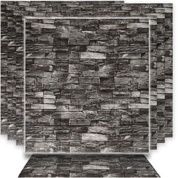 Dekorativne 3D stenske plošče 70x77cm črne