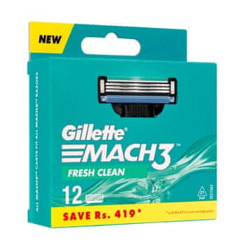 shumee Nadomestna rezila za moške britvice Gillette Mach3, 1 paket - 12 kosov.