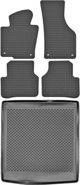 shumee Volkswagen Passat B6 Kombi od letnikov 2005-2010 komplet - gumijaste avtotesnine + zaščitna preproga za prtljažnik