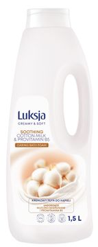 shumee Luksja kremna in mehka pomirjujoča kremna kopel - bombažno mleko in provitamin B5 1500 ml