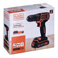 Black+Decker 18V BDCDC18B Black Decker vrtalnik-vijačnik + 2 bateriji + polnilnik