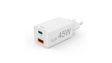 Hama 1x USB-C napajalnik USB-A QC mini 45W stenski polnilnik bele barve 201993