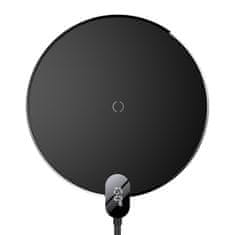 BASEUS Indukcijski polnilnik z digitalnim LED-zaslonom Gen 2, 15 W, USB-C – črn