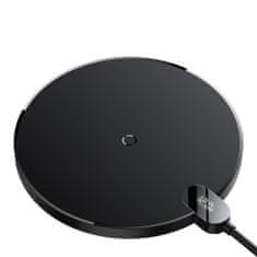 BASEUS Indukcijski polnilnik z digitalnim LED-zaslonom Gen 2, 15 W, USB-C – črn