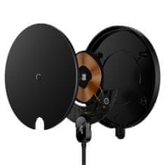 BASEUS Indukcijski polnilnik z digitalnim LED-zaslonom Gen 2, 15 W, USB-C – črn