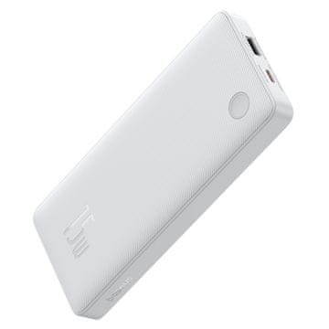 BASEUS Powerbank 10000 mAh 15 W Airpow Lite s kablom USB-A – USB-C, dolžine 30 cm – bel