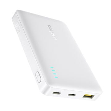 BASEUS Powerbank 10000 mAh 22,5 W EnerFill FP21 USB-A USB-C s kablom USB-C – bel