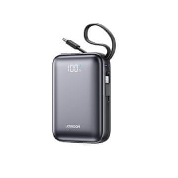 Joyroom Prenosna baterija 20000mAh 22,5W USB-C z dvojnim kablom - črna