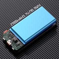 DUDAO Prenosna baterija 30000mAh USB-A USB-C K15Max PD 22,5 W z USB-C kabli za iPhone Lightning - bela