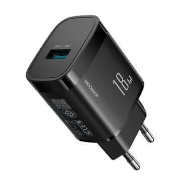 Joyroom 18W USB-A stenski polnilnik - črn