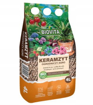 BioVita Ekspandirana glina za vrtnarjenje 4-8 mm, učinkovita, čista, 4 l
