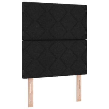 Vidaxl LED glava postelje Črna 80 cm blago