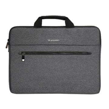 WOZINSKY Wozinsky WTL-15 torba za prenosnik 15,6" z ročajem in kovinsko zadrgo - siva