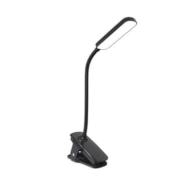 WOZINSKY Wozinsky VT-01 mini LED namizna svetilka s sponko in USB-C kablom 80 cm - črna