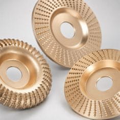 HOME & MARKER® Brusni koluti za oblikovanje lesa 3-delni set, 100 mm, iz ogljikovega jekla za kotni brusilnik | CUTRIXDISC