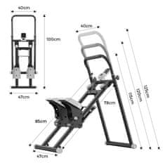 ISCOOTER FORMILL QK-7906 zložljivi steper z nastavljivim ročajem in LCD-zaslonom