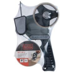 Black+Decker profesionalni ročni lepilec / odvijalec traku, priložen 2x 15m lepilni trak, 48mm širina, kompaktna oblika, robustna izdelava, črn