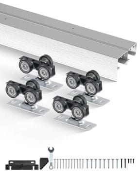 VEVOR Komplet okovja za drsna vrata 1829x102.6x55.6 mm aluminij