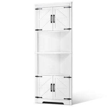 VEVOR Kotna shramba omara 685x360x1710 mm Bela