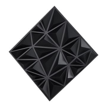 VEVOR Stenske plošče 3D diamantni vzorec 30x30x2.5 cm črne barve