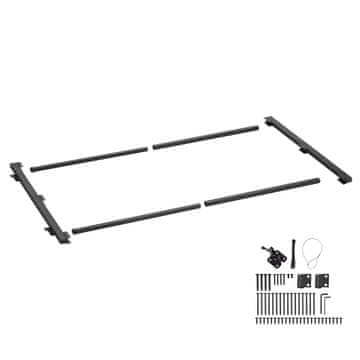 VEVOR Komplet za ograjo, nastavljiv 101.6-182.9x5.7x119.4 cm, železo