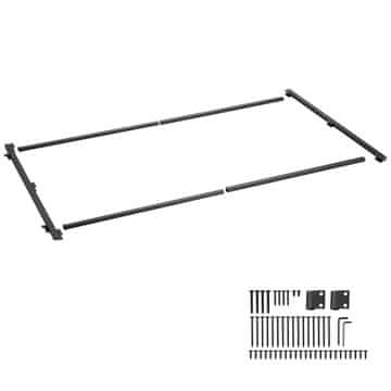 VEVOR Komplet za gradnjo vrat Nastavljiv 1524-2438x57x1651 mm Črn