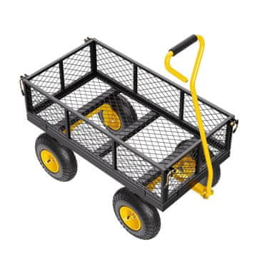 VEVOR Vrtni voziček V500 1700x480x515 mm rumene barve